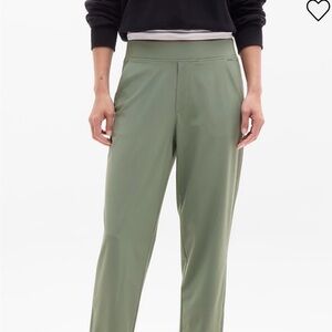 Athleta Brooklyn Mid Rise Ankle Pants, Green, Size 8T